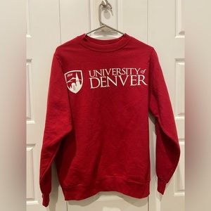 Champion University of Denver red hoodie, men size M